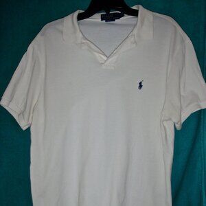 POLO BY RALPH LAUREN MEN'S CUSTOM FIT WHITE SHORT SLEEVED POLO SHIRT SIZE XL